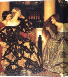 Cadogan Canvas Paintings - Venetian Ladies Listening to a Serenade by Frank Cadogan Cowper