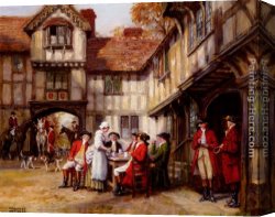 A Hunting Morn Canvas Paintings - A Hunting Morning by Frank Moss Bennett