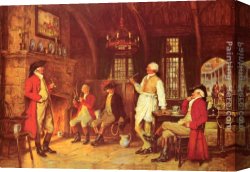 Story Canvas Paintings - The Landlord's Story by Frank Moss Bennett