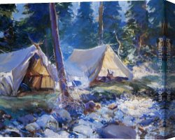 Ambrosius Benson Canvas Paintings - The Camp by Frank Weston Benson