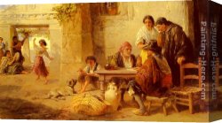 Spanish Canvas Paintings - Spanish Amusements by Frank William Warwick Topham