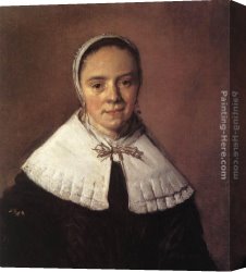 Portrait of a Woman Canvas Paintings - Portrait of a Woman by Frans Hals