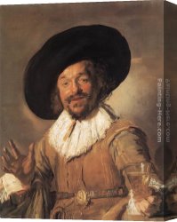 Merry Canvas Paintings - The Merry Drinker by Frans Hals