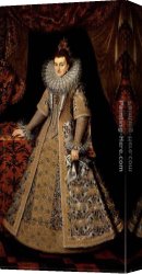 Austria Canvas Paintings - Isabella Clara Eugenia of Austria by Frans Pourbus the Younger