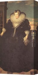 France Canvas Paintings - Marie des M&eacute;dici, Queen of France by Frans Pourbus the Younger