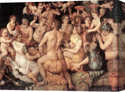 God Speed Canvas Paintings - Banquet of the Gods by Frans the elder Floris