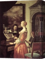A Duet Canvas Paintings - Duet by Frans van Mieris