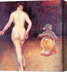 An Old Money-lender Canvas Paintings - Money by Frantisek Kupka