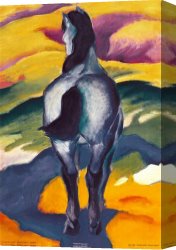 Horse Canvas Paintings - Blue Horse II by Franz Marc