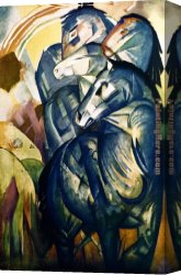 Der Jubil Canvas Paintings - Turm der blauen Pferde by Franz Marc