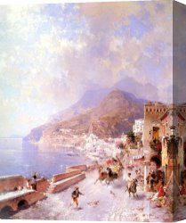 Unterberger Canvas Paintings - Amalfi by Franz Richard Unterberger