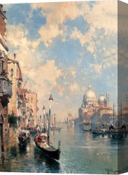 Unterberger Canvas Paintings - The Grand Canal, Venice by Franz Richard Unterberger
