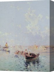 Squares with Concentric Canvas Paintings - View to Saint Mark's Square, Venice by Franz Richard Unterberger