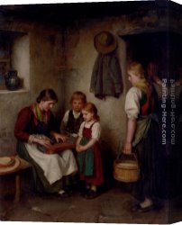 The Music Lesson Canvas Paintings - The Music Lesson by Franz Von Defregger