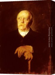 Otto Canvas Paintings - Portrait Of Furst Otto von Bismarck by Franz von Lenbach