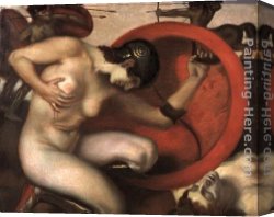 Wounded Montenegrin Canvas Paintings - Wounded Amazon by Franz von Stuck