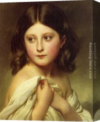 Young Peasant Girl with a Stick Canvas Paintings - A Young Girl called Princess Charlotte by Franz Xavier Winterhalter