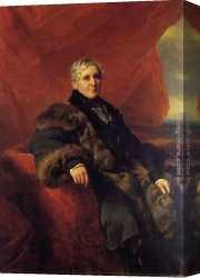 Jerome Canvas Paintings - Charles-Jerome, Comte Pozzo di Borgo by Franz Xavier Winterhalter