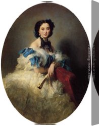 Countess Canvas Paintings - Countess Varvara Alekseyevna Musina-Pushkina by Franz Xavier Winterhalter