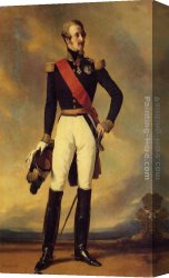 Philippe Canvas Paintings - Louis Charles Philippe Raphael D'Orleans, Duc de Nemours by Franz Xavier Winterhalter