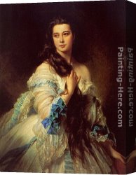 Franz Dvorak Canvas Paintings - Madame Barbe de Rimsky-Korsakov by Franz Xavier Winterhalter
