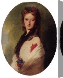 Countess Canvas Paintings - Zofia Potocka, Countess Zamoyska by Franz Xavier Winterhalter
