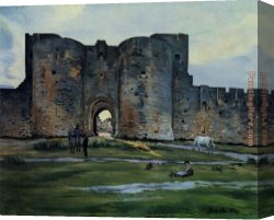 Queen Canvas Paintings - Queens Gate at Aigues-Mortes by Frederic Bazille