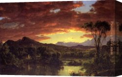 Altarpiece of The Church Fathers Vision of St Sigisbert Canvas Paintings - A Country Home by Frederic Edwin Church