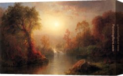 An English River in Autumn Canvas Paintings - Autumn by Frederic Edwin Church