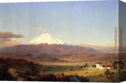 The Piazza And Church of Santa Maria Maggiore Canvas Paintings - Cotopaxi by Frederic Edwin Church