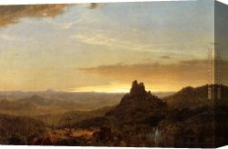 Cross in The Wilderness Canvas Paintings - Cross in the Wilderness by Frederic Edwin Church