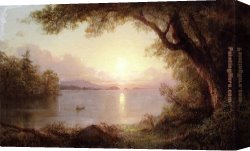 Evening Landscape Canvas Paintings - Landscape in the Adirondacks by Frederic Edwin Church
