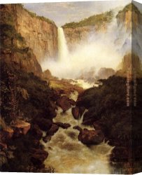 Fall Canvas Paintings - Tequendama Falls, near Bogota, New Granada by Frederic Edwin Church