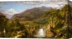 Heart Canvas Paintings - The Heart of the Andes by Frederic Edwin Church