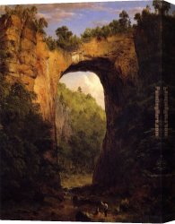 Bonaparte at The Bridge of Arcole Canvas Paintings - The Natural Bridge by Frederic Edwin Church