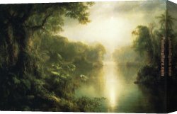 An English River in Autumn Canvas Paintings - The River of Light by Frederic Edwin Church