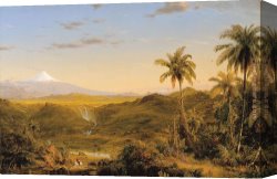 A View of The Forum Canvas Paintings - View of Cotopaxi by Frederic Edwin Church