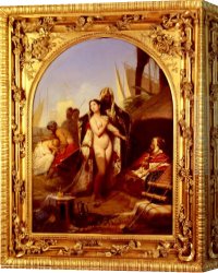 Market Canvas Paintings - The Slave Market by Frederic Henri Schopin