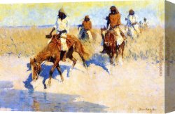 Desert, Canvas Paintings - Pool in the Desert by Frederic Remington