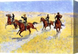Remington Canvas Paintings - The Advance by Frederic Remington