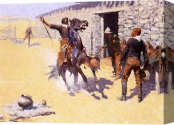 Remington Canvas Paintings - The Apaches by Frederic Remington