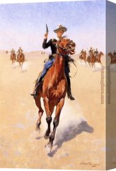 The Trooper Canvas Paintings - The Trooper by Frederic Remington