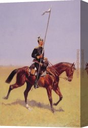 Remington Canvas Paintings - Uhlan by Frederic Remington
