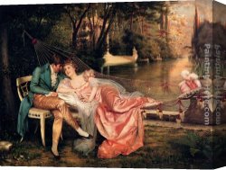 Flirtation Canvas Paintings - Flirtation by Frederic Soulacroix
