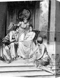 Nina Con Flor Canvas Paintings - Insi&egrave;me con Am&eacute;lie Florence by Frederic Soulacroix