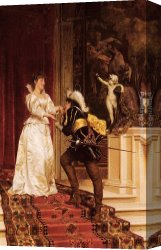 Farewell Kiss Canvas Paintings - The Cavalier's Kiss by Frederic Soulacroix