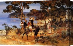 Bridgman Canvas Paintings - A Coastal Trail by Frederick Arthur Bridgman