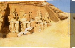 Bridgman Canvas Paintings - Abu Simbel by Frederick Arthur Bridgman