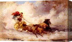 Bridgman Canvas Paintings - Apollon Enlevant Cyrene by Frederick Arthur Bridgman