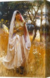 Bridgman Canvas Paintings - La jeune mauresque by Frederick Arthur Bridgman